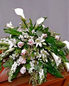 Lush Lily Casket Spray