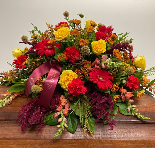 Autumn Colors Casket Spray