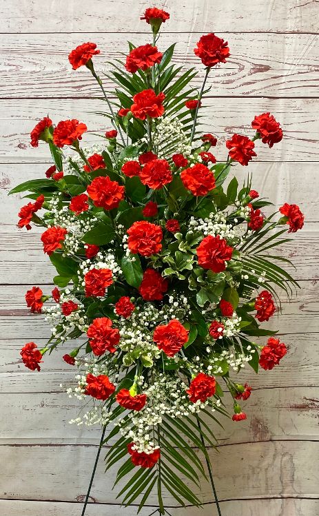 Carnation Easel Spray Flower Bouquet