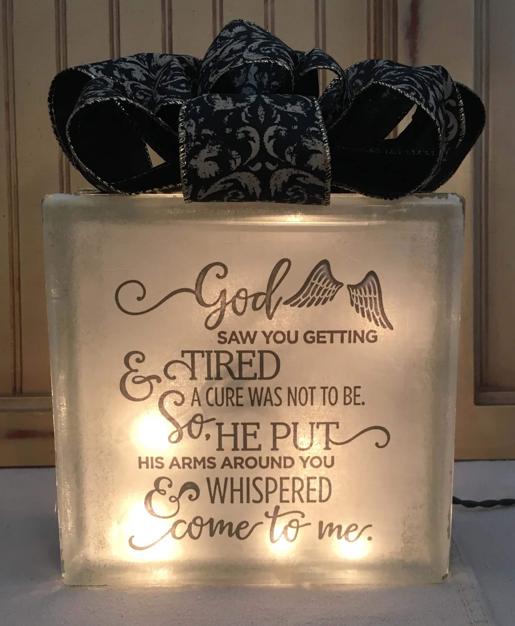 God Saw Memorial Lighted Block