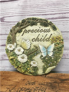 Precious Child Stepping Memorial Stone Flower Bouquet