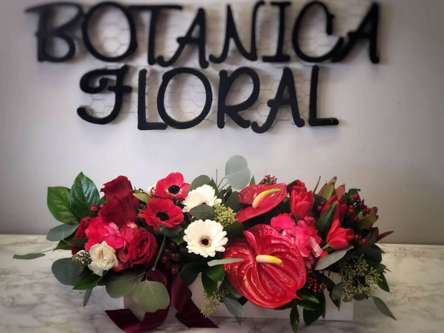 Crimson and clover Flower Bouquet