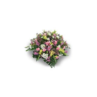 6D-Pastel Color Fresh Flower Casket Spray