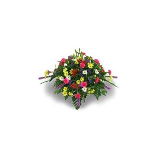 6I-Primary Color Fresh Flower Casket Spray