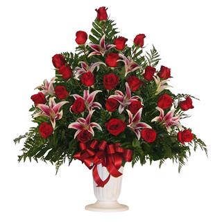 10A-24 Rose & Stargazer Urn