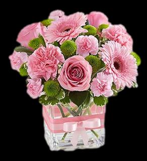 Delightful Pink Daylily Flower Bouquet