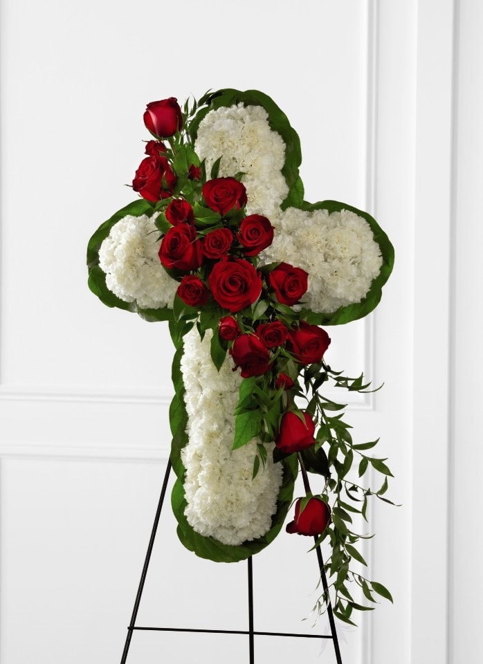 Floral Cross Easel