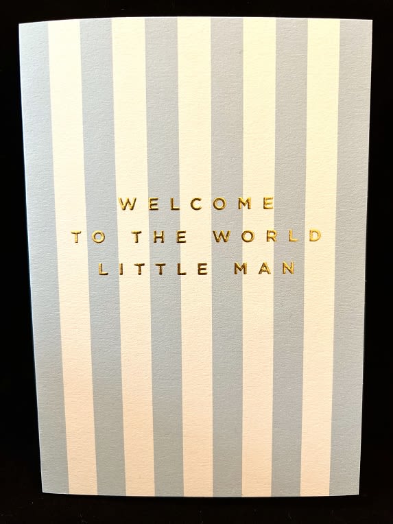 Welcome To The World Little Man Card