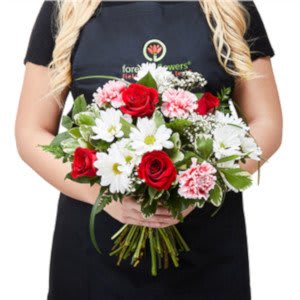 Hand Tied Valentine's Day Bouquet - Florist's Choice: colours and flowers vary