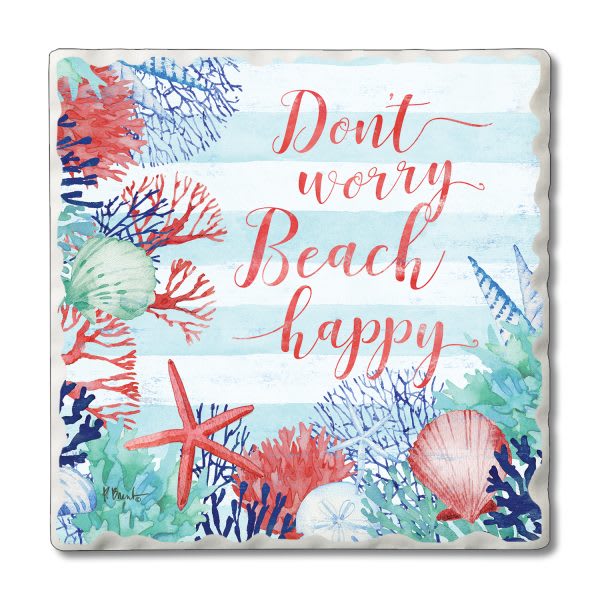 Tile Coaster - Beach Happy Flower Bouquet