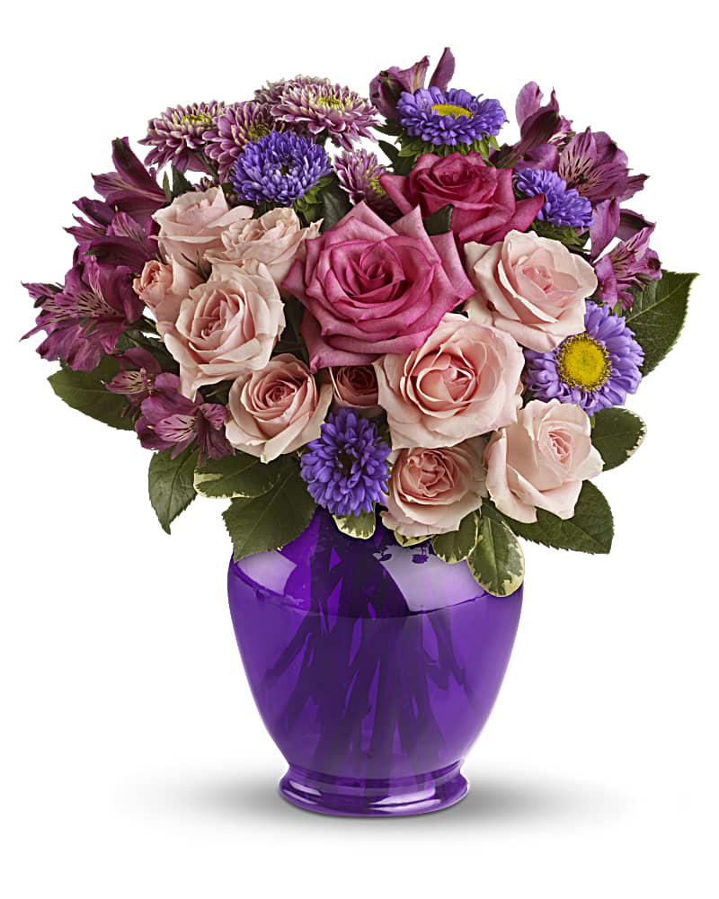 Teleflora's Purple Medley Bouquet with Roses Flower Bouquet