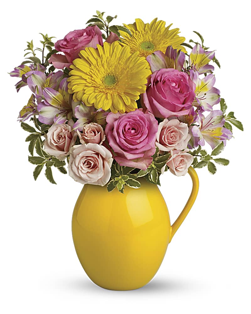 Teleflora's Sunny Day Pitcher Of Charm