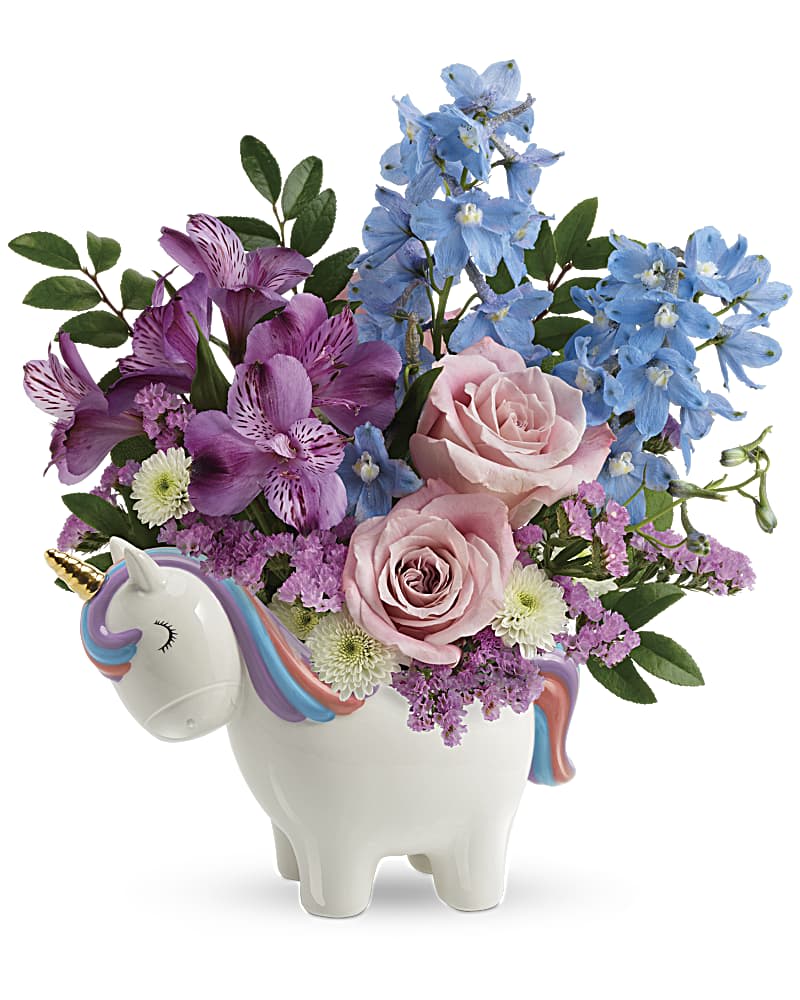 Teleflora's Enchanting Pastels Unicorn Bouquet