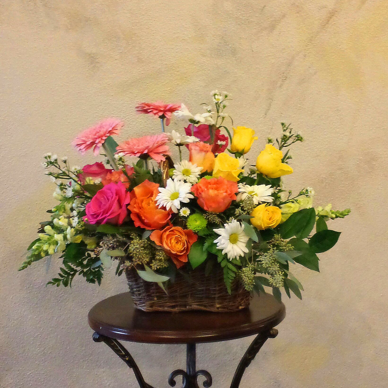 Abundant Floral Basket Flower Bouquet