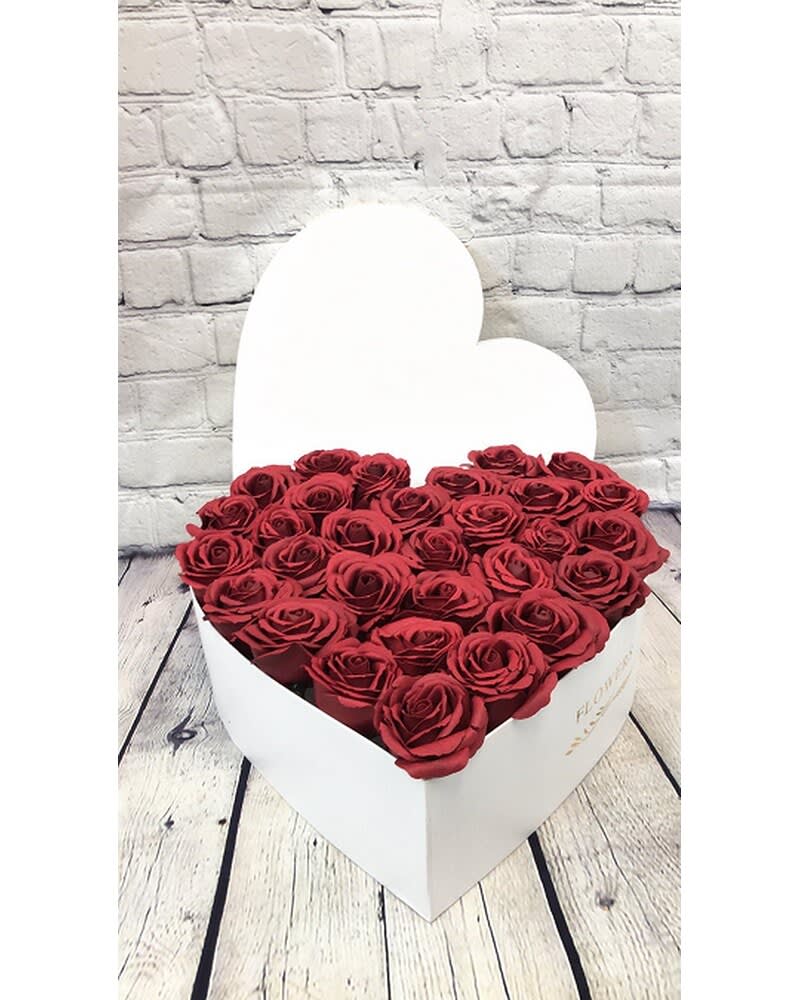 Heart box with Fresh Roses