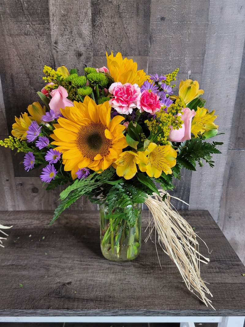 Countryside Mason Jar Bouquet