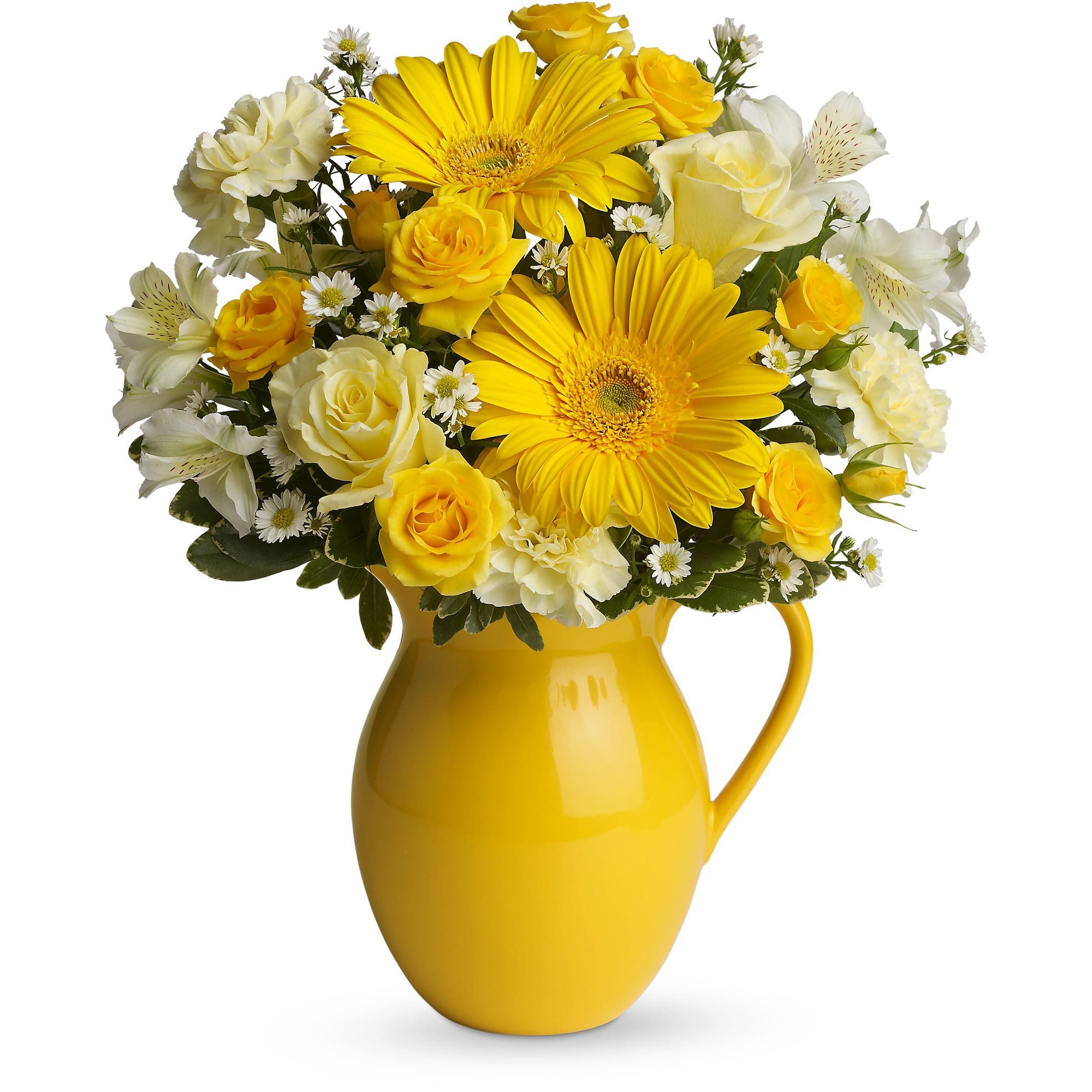 Teleflora's Sunny Day Pitcher of Cheer