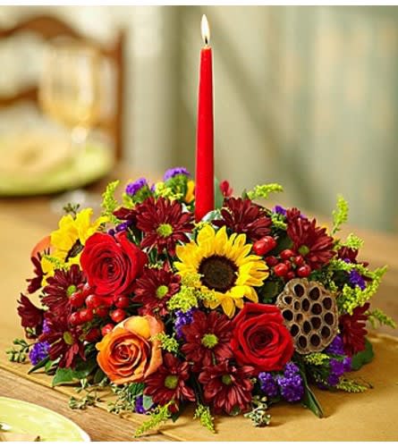 Harvest Glow™ Centerpiece Flower Bouquet