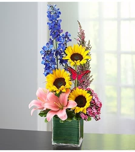 Spring Sensation™ Cube Flower Bouquet
