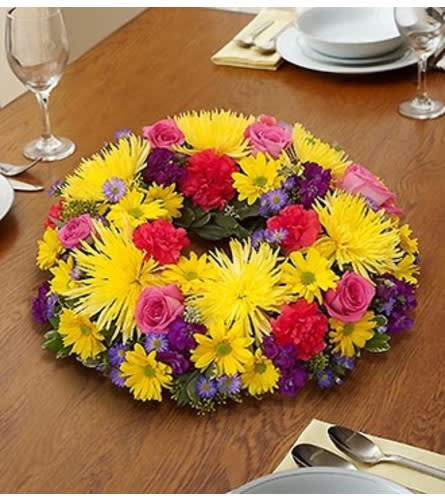 Multicolor Bright Centerpiece Flower Bouquet