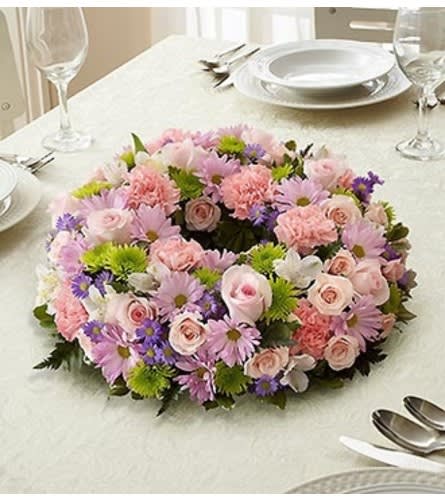 Multicolor Pastel Centerpiece Flower Bouquet