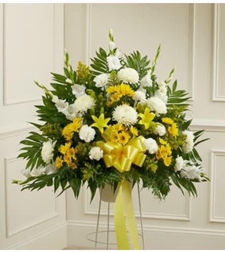 Heartfelt Sympathies Yellow Basket