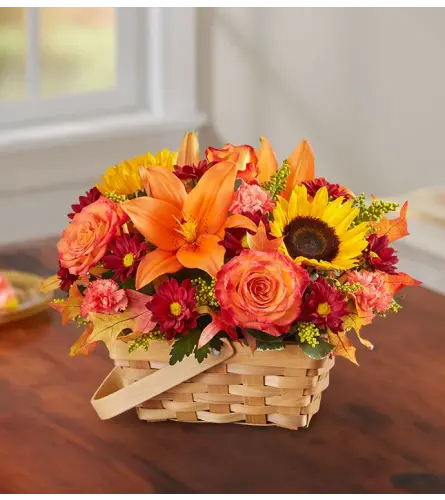 Fields of Europe™ for Fall Basket Flower Bouquet