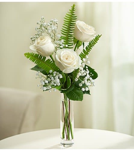 Loving Embrace™ Roses – White Flower Bouquet