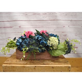 Navy and Pink Silk (Artificial) Centerpiece