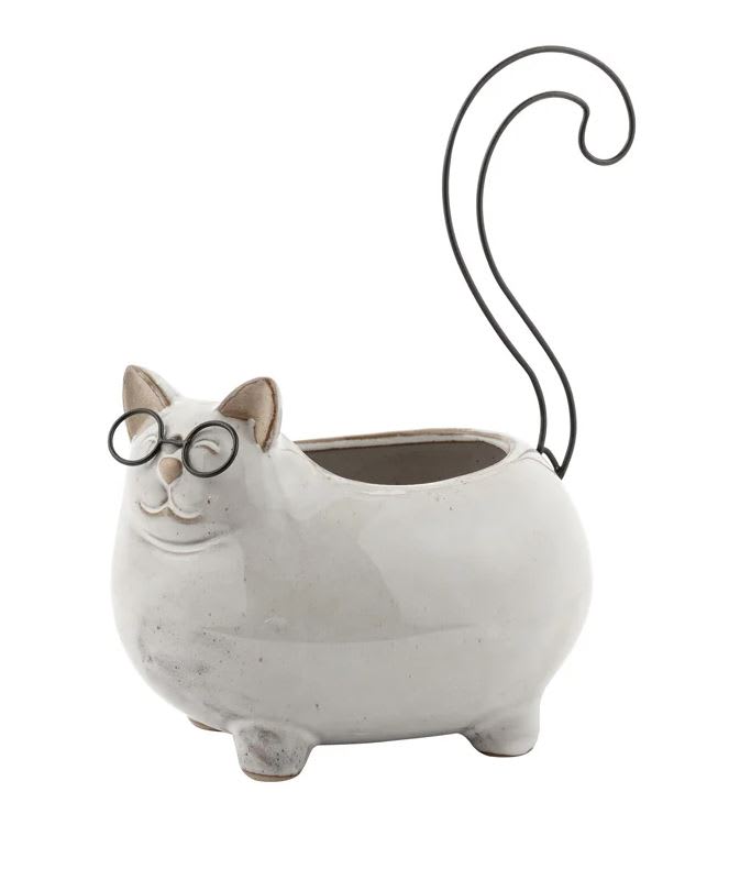 Groovy Cat Planter Flower Bouquet