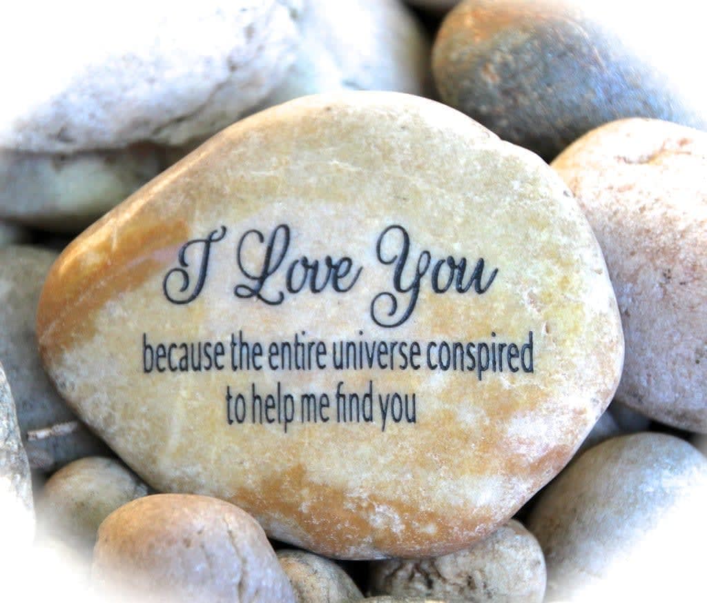 “I Love You Because the Entire Universe…” Karmic Stone Flower Bouquet