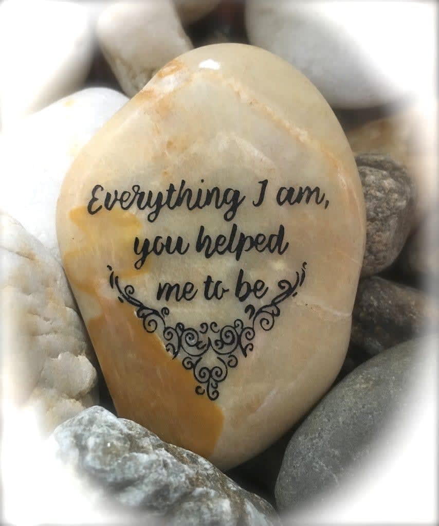 “Everything I Am, You Helped Me To Be” Karmic Stone Flower Bouquet