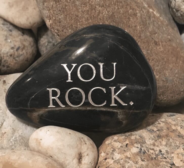 "You Rock" Karmic Stone Flower Bouquet