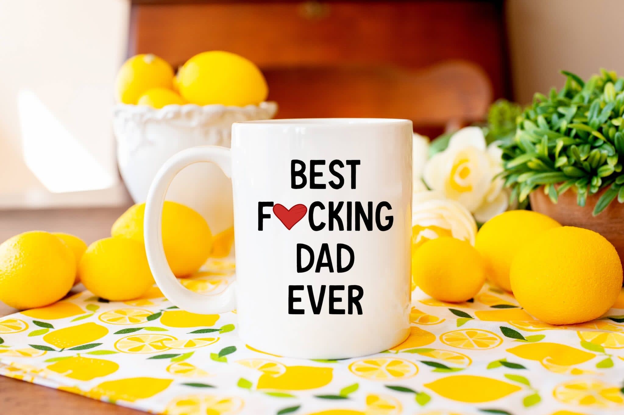 “Best F*cking Dad Ever” Mug Flower Bouquet