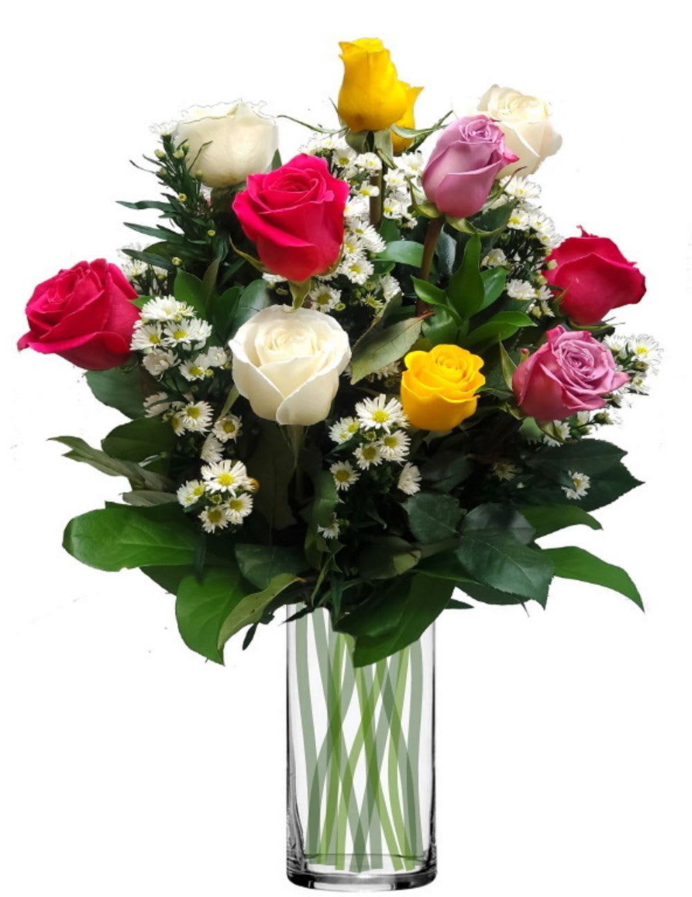 Dz mixed roses (COLORS VARY) Flower Bouquet