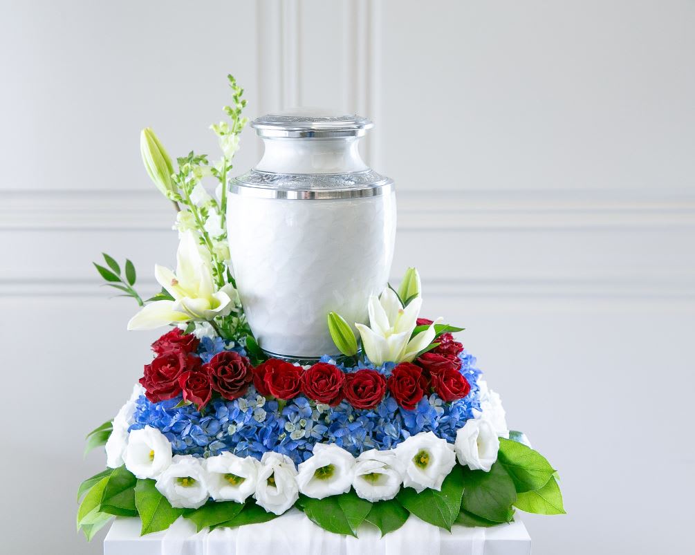 Patriotic Cremains Bouquet Flower Bouquet