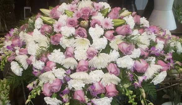 Lavender Radiance Casket Spray