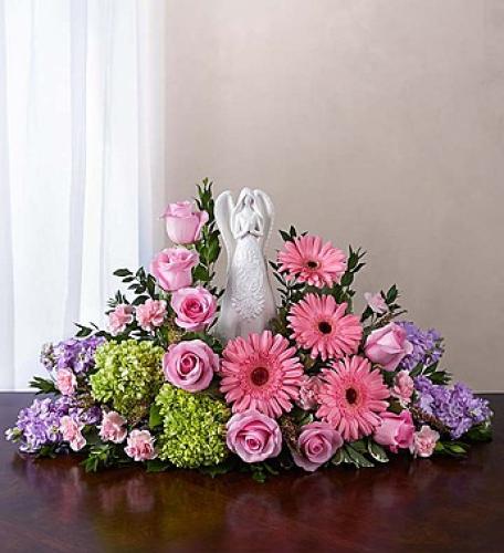 Serenity Angel Arrangement Pink and Purple