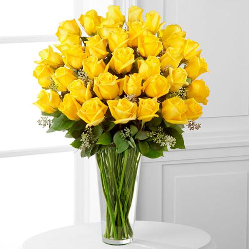 Yellow Rose Bouquet - 36 Stems Flower Bouquet