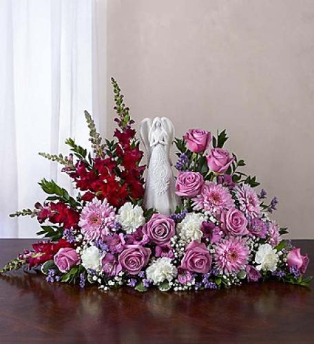 Serenity Angel Arrangement Lavender and White