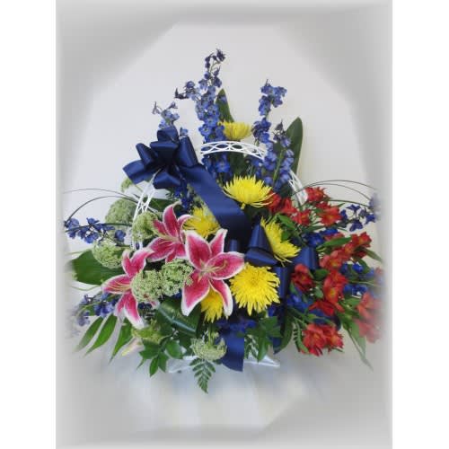 Painter's Palette Funeral Basket