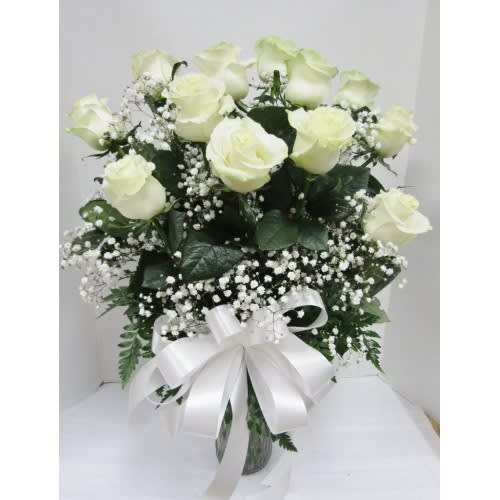 12 White Roses