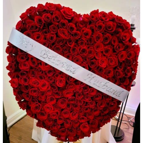 Solid Red Rose Heart