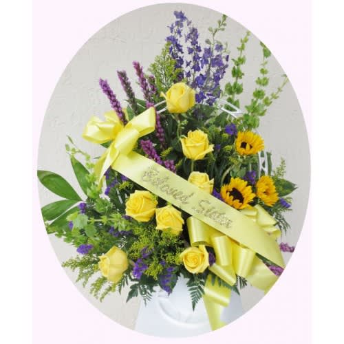 Sunshine Symphony Funeral Basket