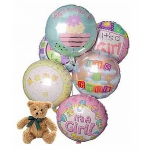 Baby Balloon Bouquet with Bear