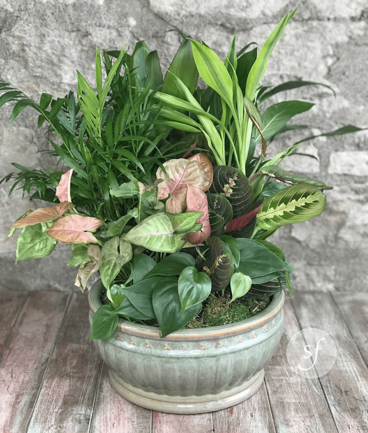 14” Dish Garden Flower Bouquet