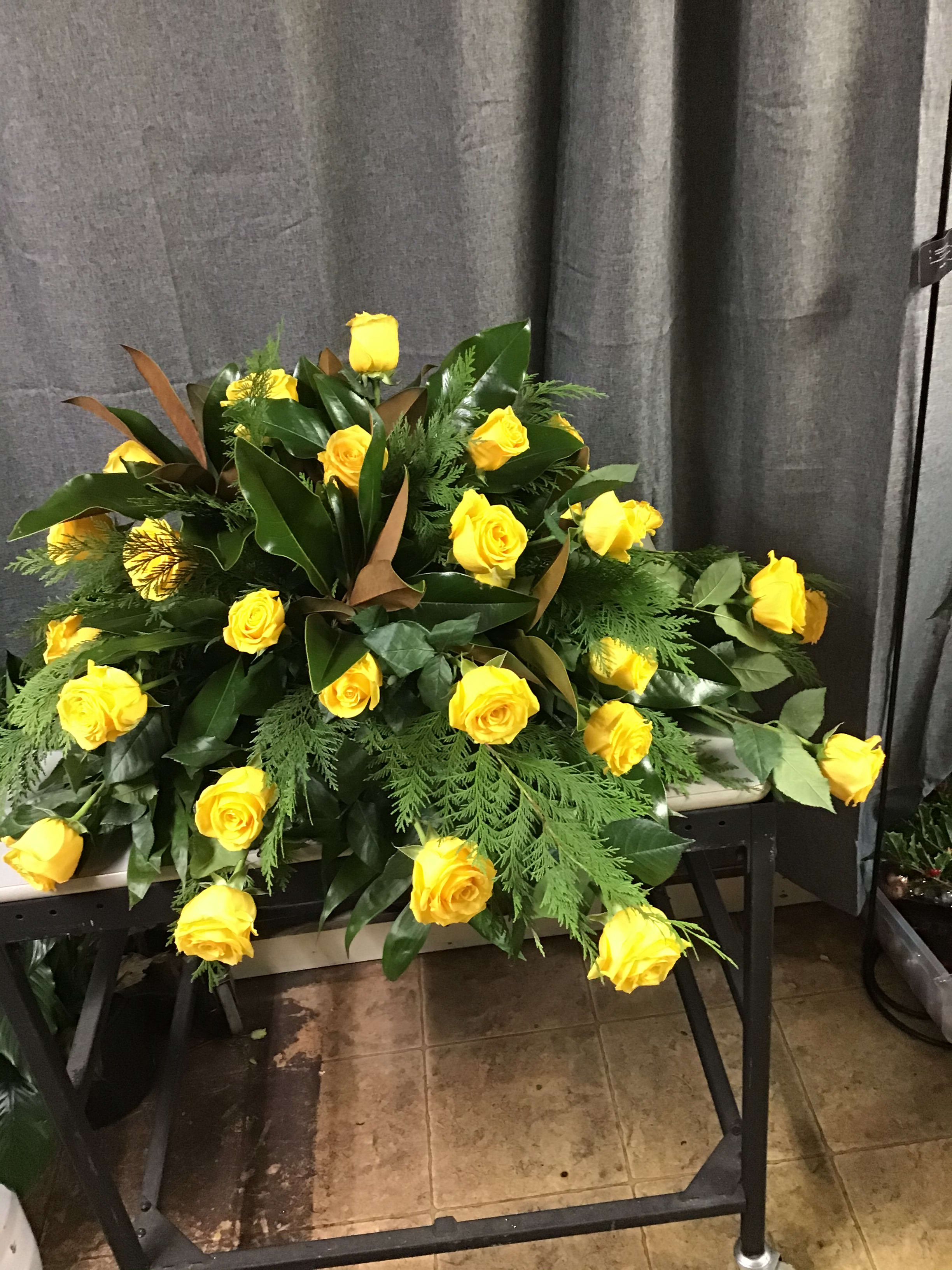 Sunshine Splendor Casket Spray