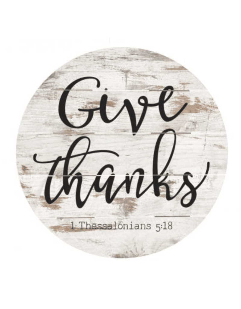 Wooden "Give Thanks" Sign