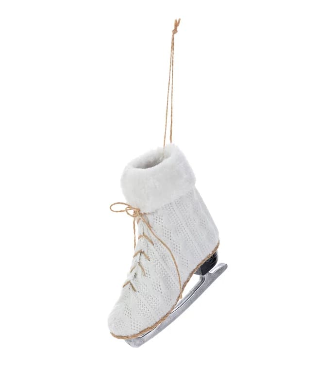 Furry Ice Skate Ornament Flower Bouquet