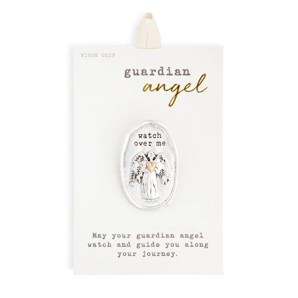 Guardian Angel Visor Clip - Angel Flower Bouquet